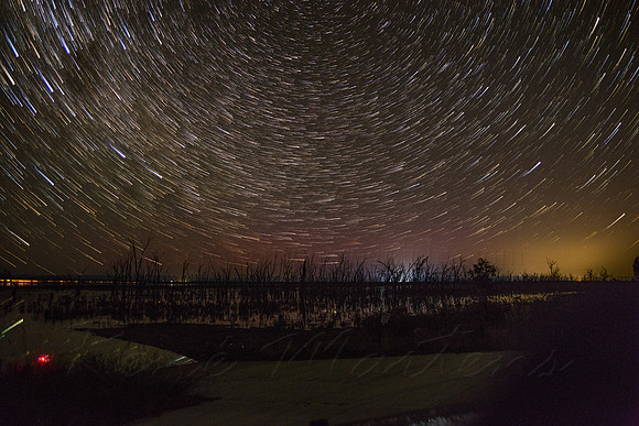 Star Trails with Aurora